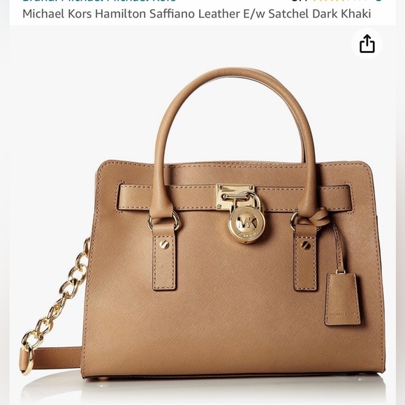 michael kors hamilton ew satchel dark khaki